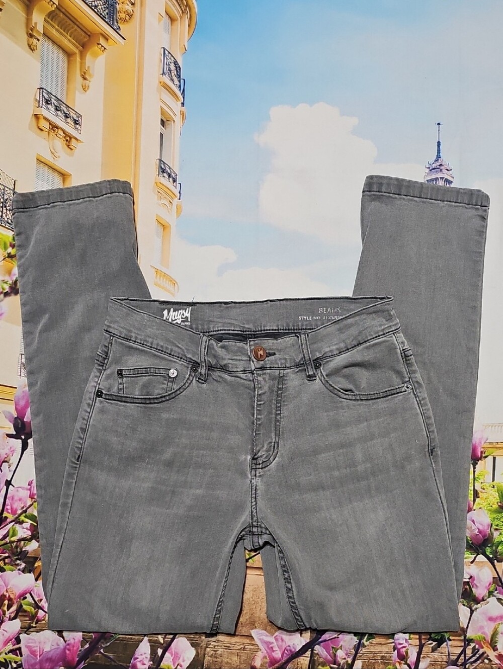 Mugsy Gray Slim Fit Jeans Size 28x29